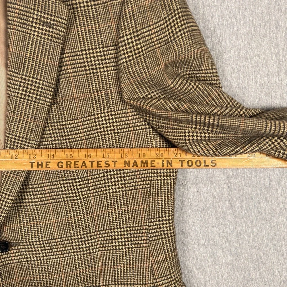 Jos. A. Bank Blazer Mens 41R 100% Camel Hair Sport Coat Suit Jacket Check Plaid